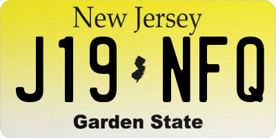 NJ license plate J19NFQ