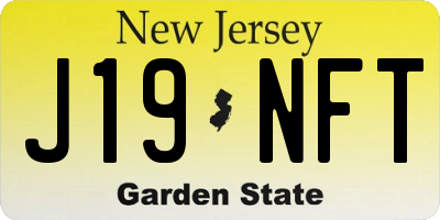 NJ license plate J19NFT