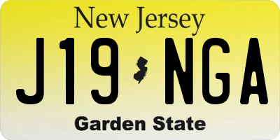 NJ license plate J19NGA