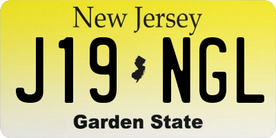 NJ license plate J19NGL