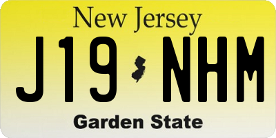 NJ license plate J19NHM