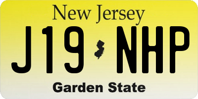 NJ license plate J19NHP
