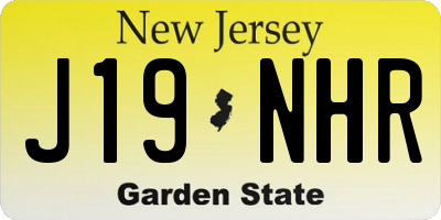 NJ license plate J19NHR
