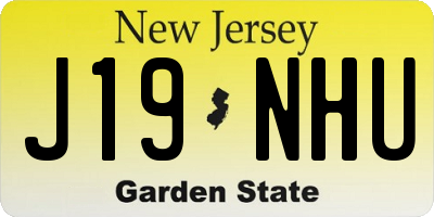 NJ license plate J19NHU