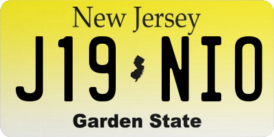 NJ license plate J19NIO
