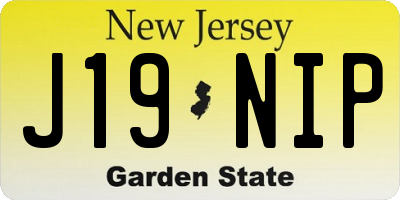 NJ license plate J19NIP
