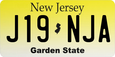 NJ license plate J19NJA