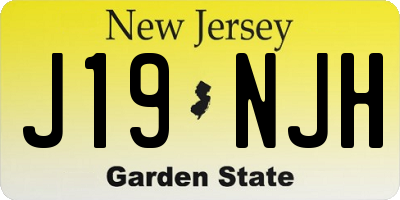 NJ license plate J19NJH