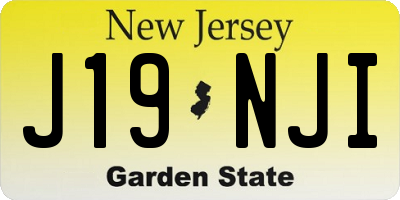 NJ license plate J19NJI