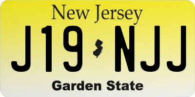 NJ license plate J19NJJ