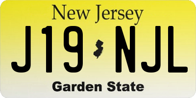 NJ license plate J19NJL