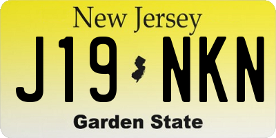 NJ license plate J19NKN