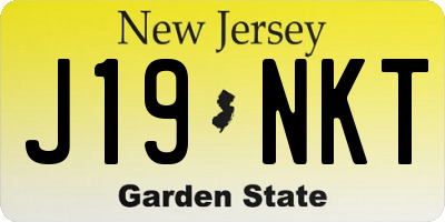 NJ license plate J19NKT