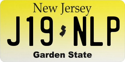 NJ license plate J19NLP
