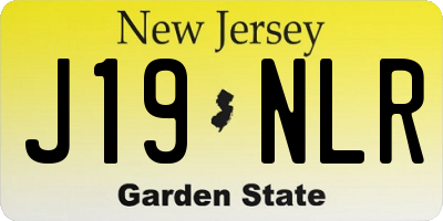NJ license plate J19NLR