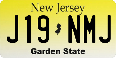 NJ license plate J19NMJ