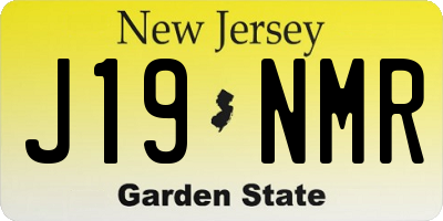 NJ license plate J19NMR