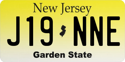 NJ license plate J19NNE