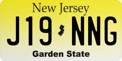 NJ license plate J19NNG