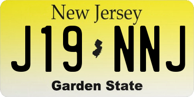 NJ license plate J19NNJ