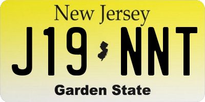 NJ license plate J19NNT