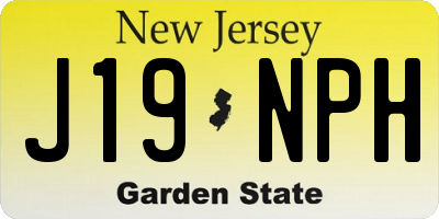 NJ license plate J19NPH