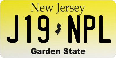 NJ license plate J19NPL