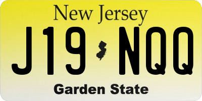 NJ license plate J19NQQ