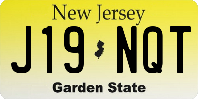 NJ license plate J19NQT