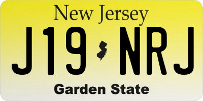 NJ license plate J19NRJ