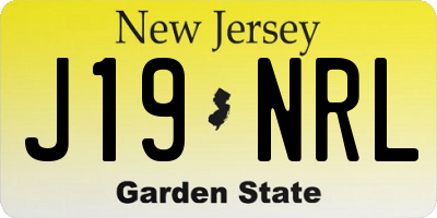 NJ license plate J19NRL