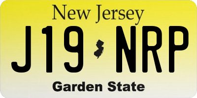 NJ license plate J19NRP