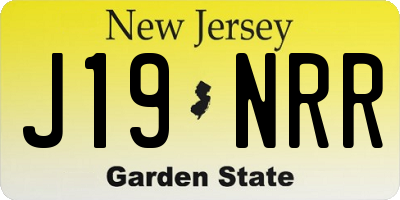 NJ license plate J19NRR