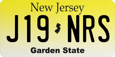 NJ license plate J19NRS
