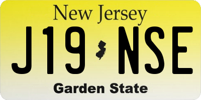 NJ license plate J19NSE