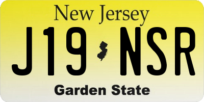NJ license plate J19NSR