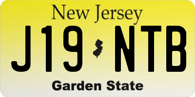 NJ license plate J19NTB