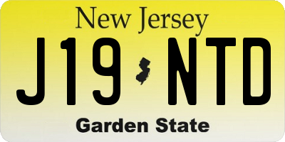 NJ license plate J19NTD