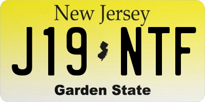 NJ license plate J19NTF