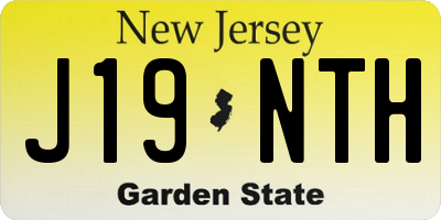 NJ license plate J19NTH