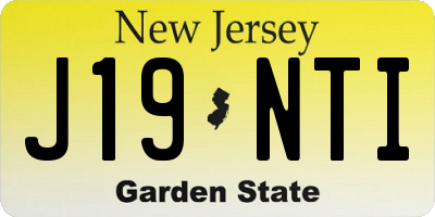NJ license plate J19NTI