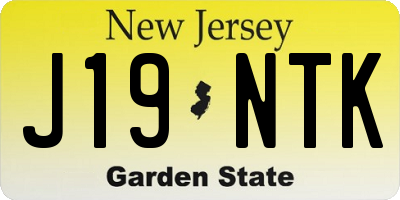 NJ license plate J19NTK