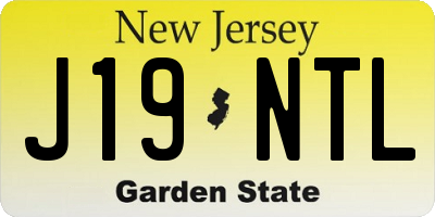 NJ license plate J19NTL