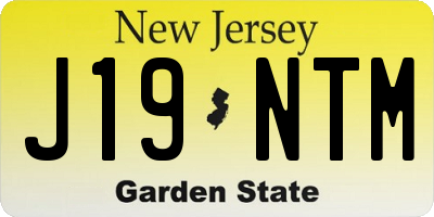 NJ license plate J19NTM