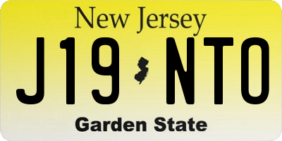 NJ license plate J19NTO