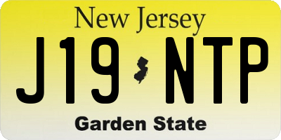 NJ license plate J19NTP