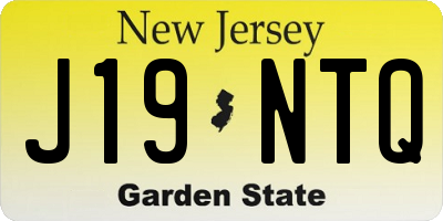 NJ license plate J19NTQ