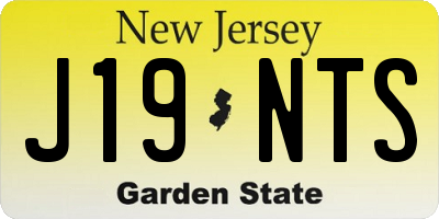 NJ license plate J19NTS