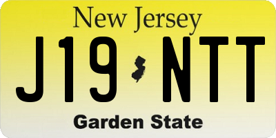NJ license plate J19NTT