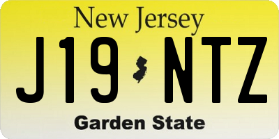 NJ license plate J19NTZ